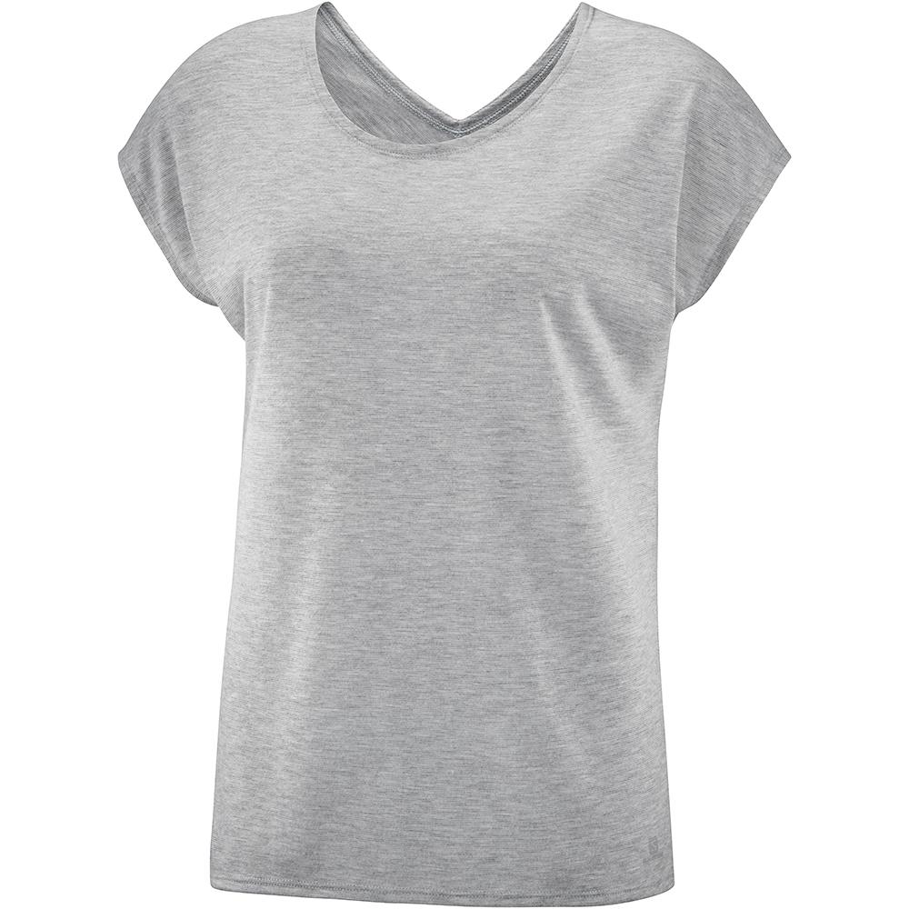 Salomon Singapore Womens T-shirts - COMET SS W Grey | 31984-JBER